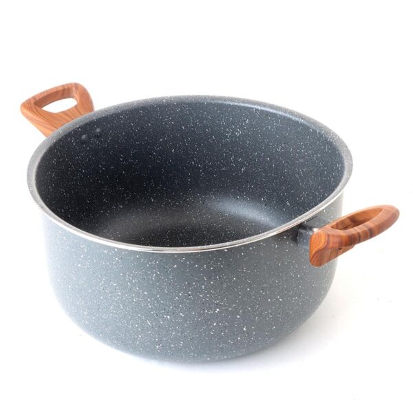 قدر جرانيت بالغطاء 28 سم - رصاصي