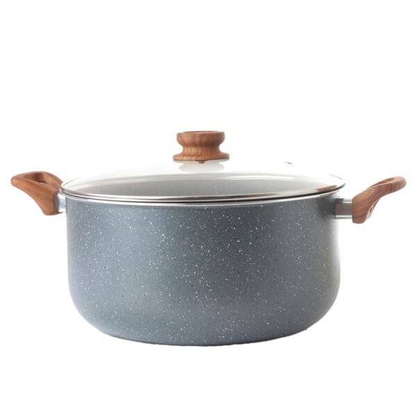 قدر جرانيت بالغطاء 30 سم - رصاصي