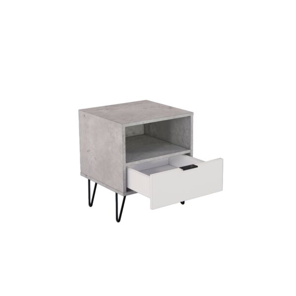 كومدينو درج ورف بيان - رمادي وابيض