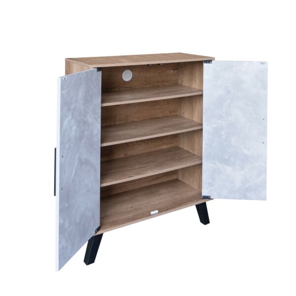 خزانة احذية بابين جايد - بيج ورمادي