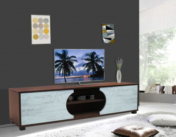 طاولة تلفزيون سميشونبني ورمادي