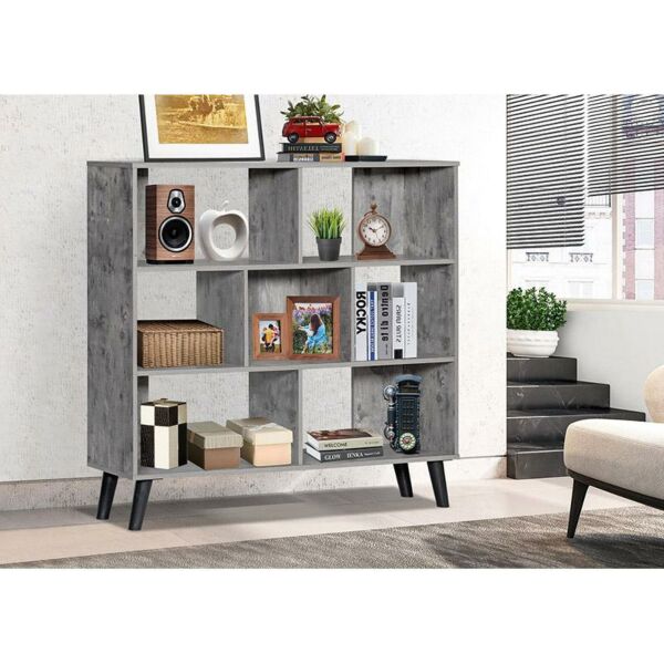 وحدة تنظيم وتخزين رفوف خشب ماليزي سيلفا لون رصاصي 