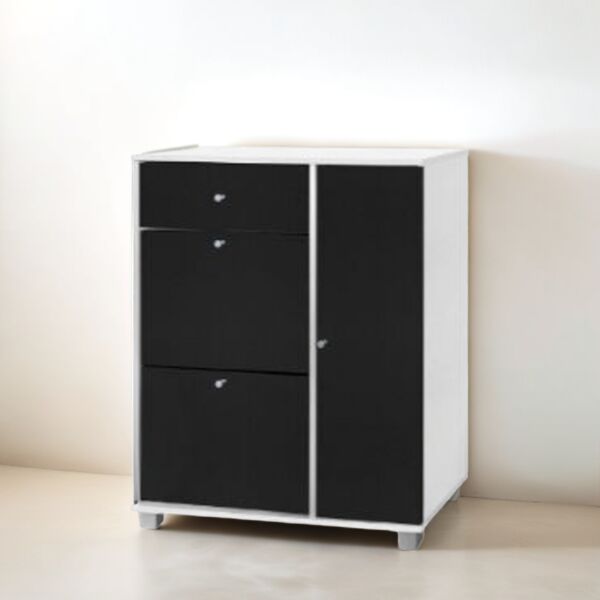 خزانة أحذية جكارتا أبيض وأسود