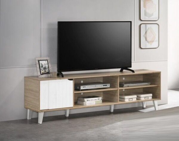 طقم طاولة تلفزيون وطاولة قهوة كايلاي - خشبي