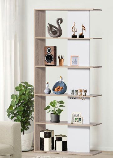 وحدة تخزين رفوف جانبية ريجاي بيج وابيض