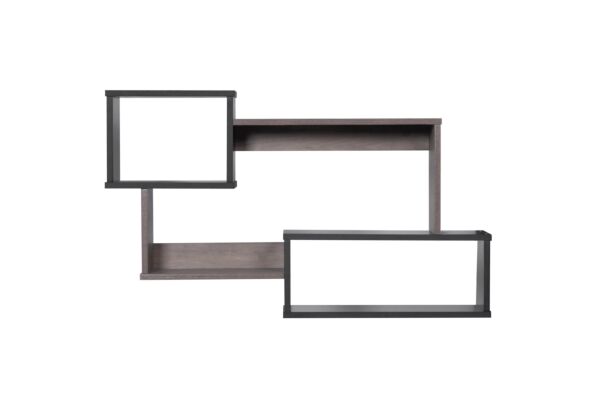 أرفف حائط متشابكة رودي بني غامق واسود