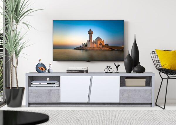 طقم طاولة تلفزيون كايلا - رمادي