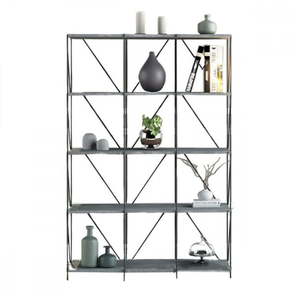 وحدة رفوف رين خشب ماليزي 5 ادوار  متعددة الإستخدام رمادي