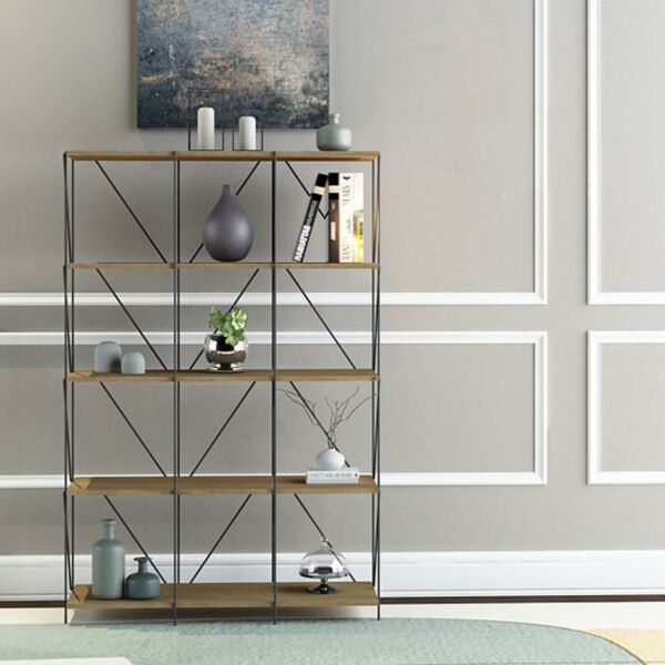 وحدة رفوف لوسان خشب ماليزي 5 ادوار  متعددة الإستخدام خشبي 