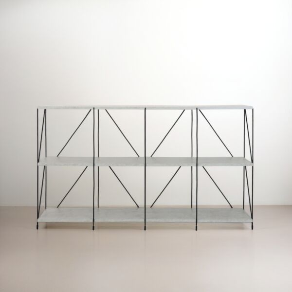 وحدة رفوف كارول 3 ادوار خشب ماليزي متعددة الإستخدام رمادي 