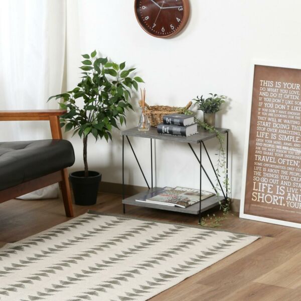 وحدة رفوف اندريا خشب ماليزي دورين متعددة الإستخدام رمادي 