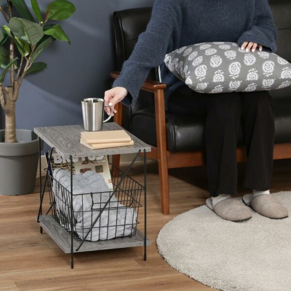 وحدة رفوف اندريا خشب ماليزي دورين متعددة الإستخدام رمادي 