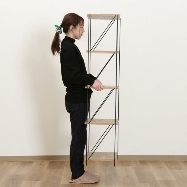 وحدة رفوف ريتا خشب ماليزي 5 ادوار  متعددة الإستخدام خشبي 