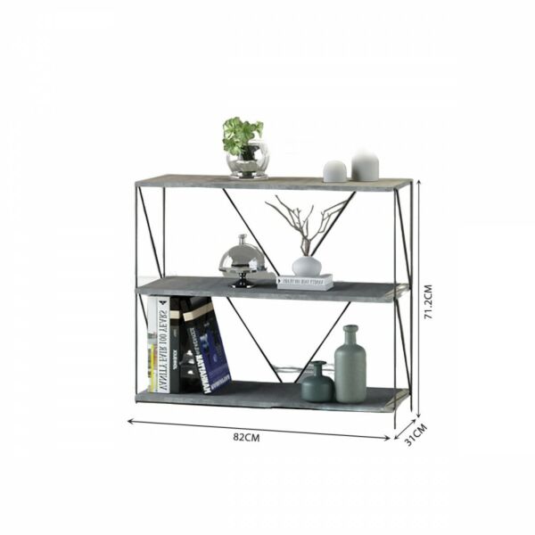 وحدة رفوف سيسلي خشب ماليزي 3 ادوار  متعددة الإستخدام رمادي 