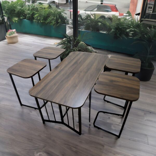 طقم طاولات قهوة 5 قطع سبمنت