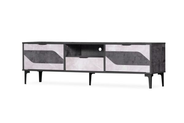 طاولة تلفزيون هاردل - رمادي غامق ورمادي فاتح