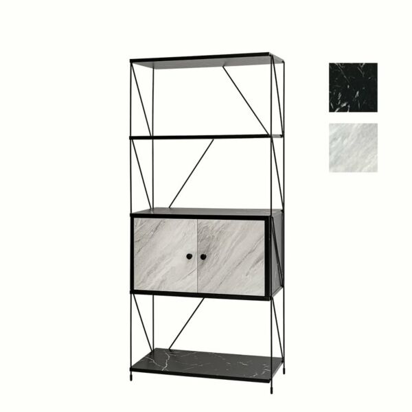 رفوف تنظيم مودرن - ابيض واسود