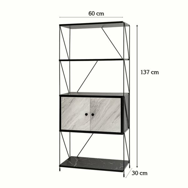 رفوف تنظيم مودرن - ابيض واسود