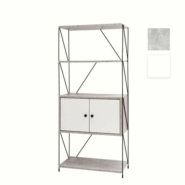 رفوف تنظيم مودرن - رمادي وابيض