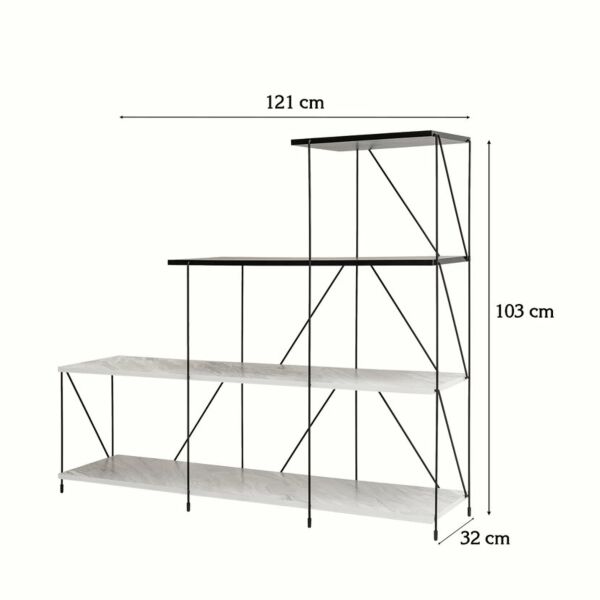 رفوف تنظيم مودرن - اسود ورمادي