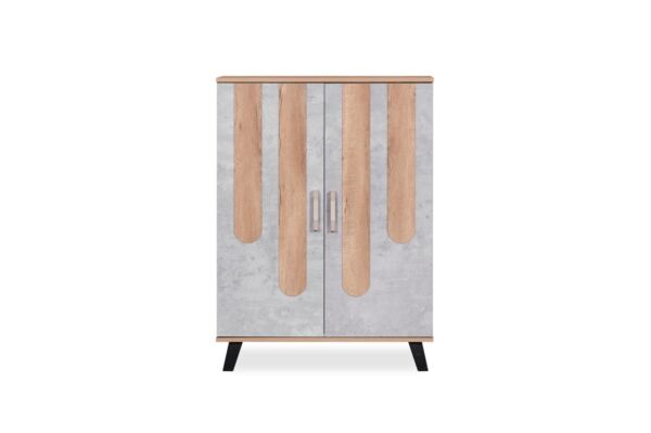 خزانة أحذية بابين سيلكشن - بيج ورمادي