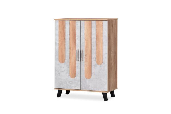 خزانة أحذية بابين سيلكشن - بيج ورمادي