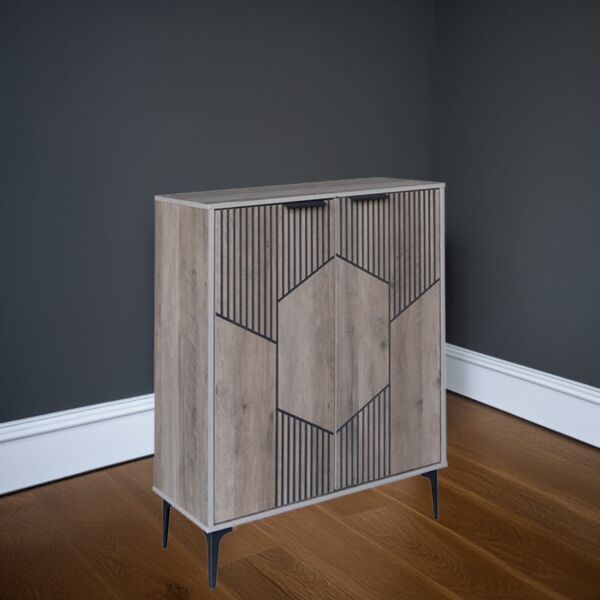 خزانة أحذية بابين خشب ماليزي لندن - خشبي