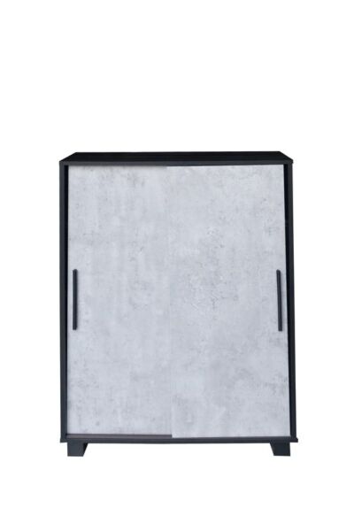 خزانة أحذية بابين سحاب خشب ماليزي دارك