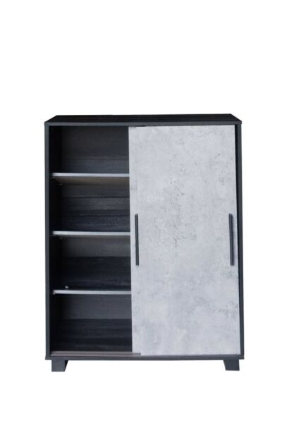 خزانة أحذية بابين سحاب خشب ماليزي دارك