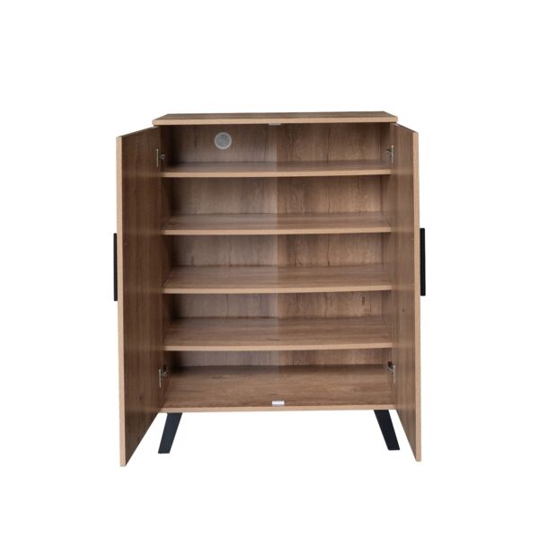 خزانة أحذية بابين خشب ماليزي بونولا - متعدد الألوان