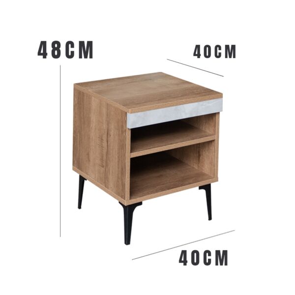 كومودينو رفين رايون - خشبي ورمادي