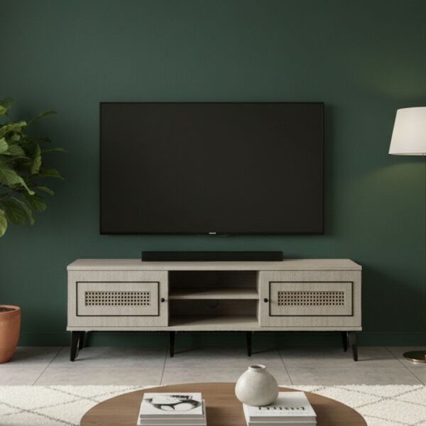 طاولة تلفزيون مونزا مودرن 180 سم - بيج