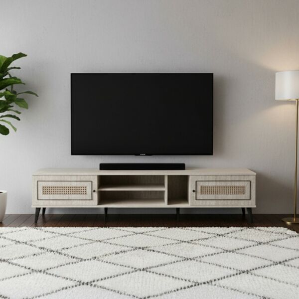 طاولة تلفزيون مونزا 200 سم - بيج