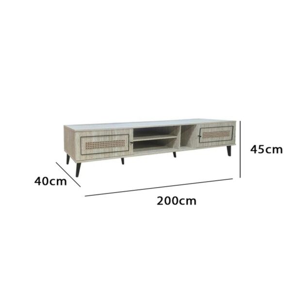 طاولة تلفزيون مونزا 200 سم - بيج