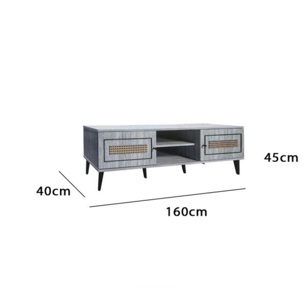 طاولة تلفزيون مونزا 160 سم - رمادي