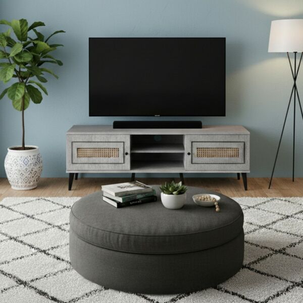 طاولة تلفزيون مونزا 180 سم - رمادي