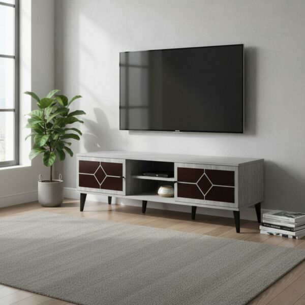 طاولة تلفزيون ستيلا مودرن 180 سم - بيج