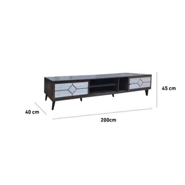 طاولة تلفزيون ستيلا 200 سم - بني