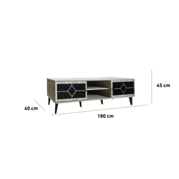 طاولة تلفزيون ستيلا 180 سم - رمادي