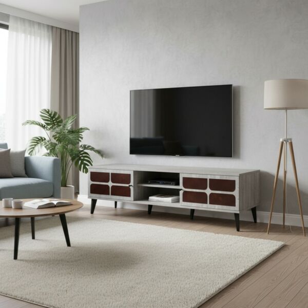 طاولة تلفزيون ميلانو مودرن 180 سم - بيج