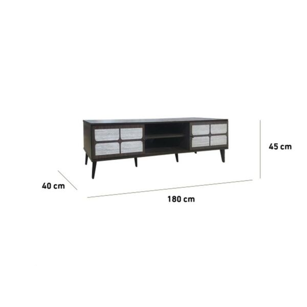 طاولة تلفزيون ميلانو180 سم - بني