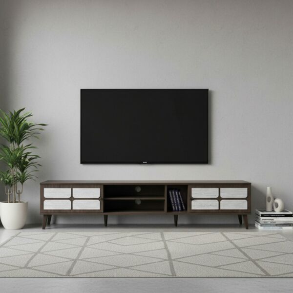 طاولة تلفزيون ميلانو 200 سم - بني