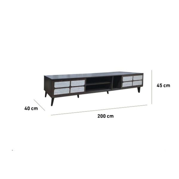 طاولة تلفزيون ميلانو 200 سم - بني