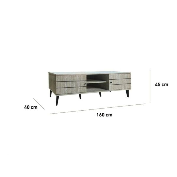 طاولة تلفزيون كابري 160 سم - بني