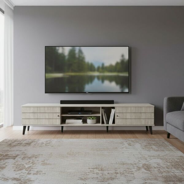 طاولة تلفزيون كابري 200 سم - بني