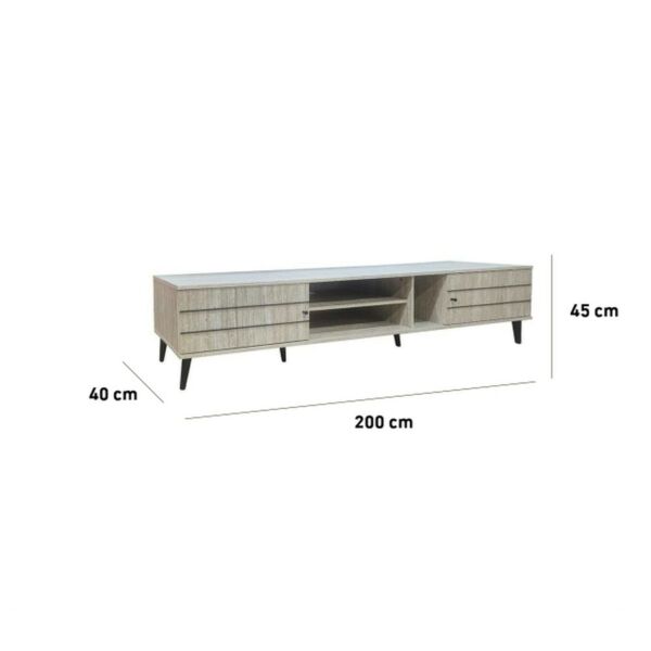 طاولة تلفزيون كابري 200 سم - بني