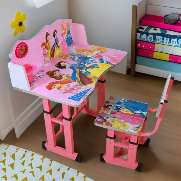 طقم مكتب وكرسي قابل للتعديل الاميرات - متعدد الألوان