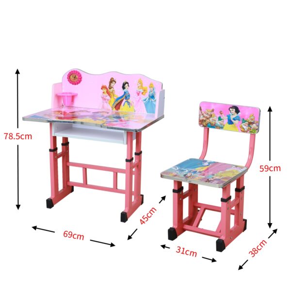 طقم مكتب وكرسي قابل للتعديل الاميرات - متعدد الألوان