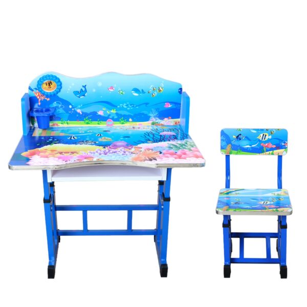 طقم مكتب وكرسي قابل للتعديل ريمبو فيش - أزرق