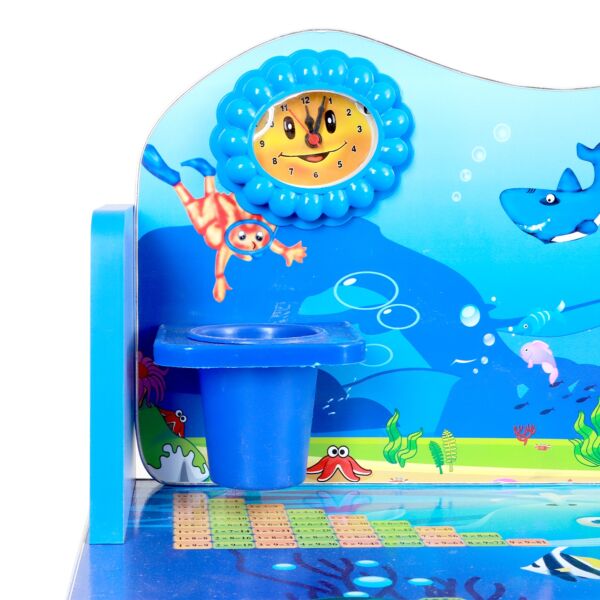 طقم مكتب وكرسي قابل للتعديل ريمبو فيش - أزرق